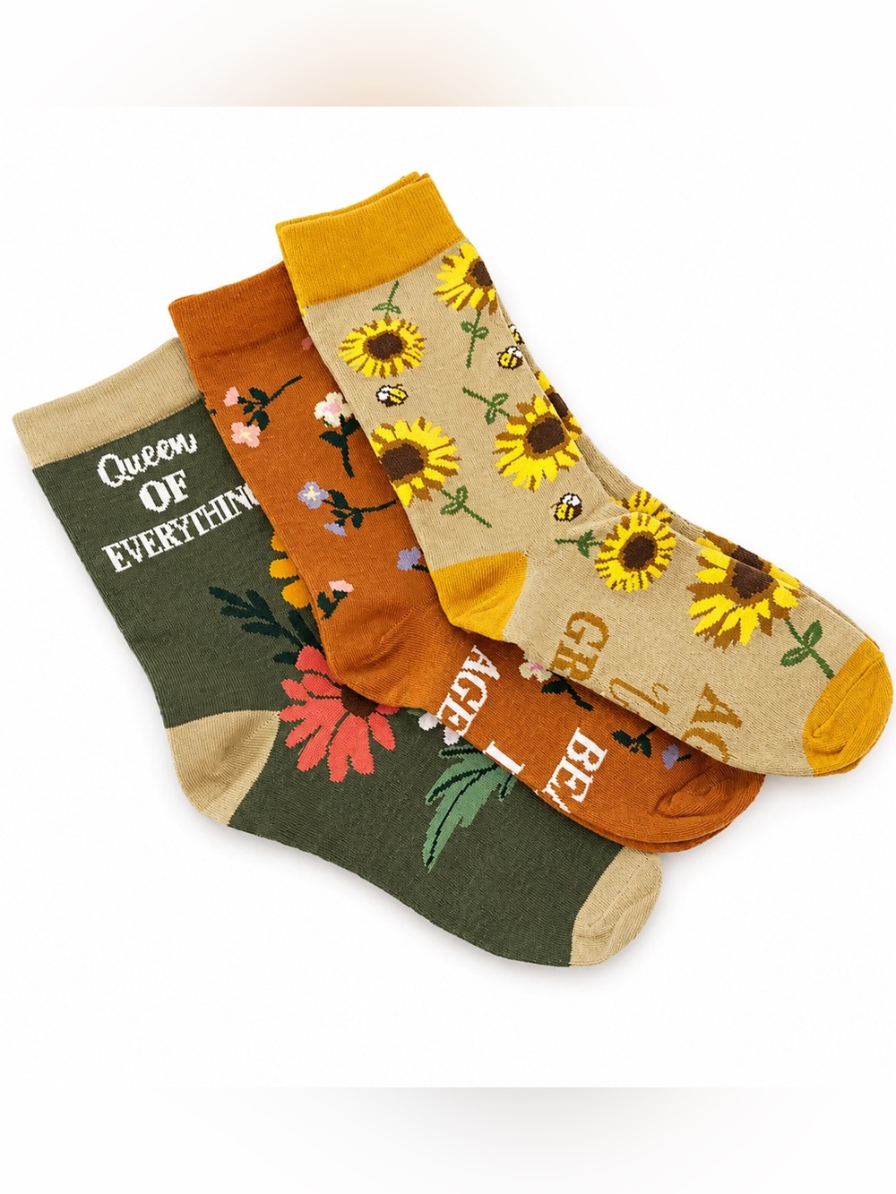 Women’s Empowerment Novelty Socks- New in Package- Set of 3 Pairs- size M